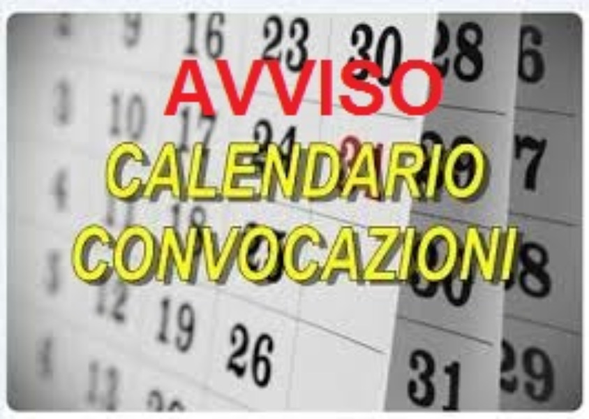 Calendario convocazioni  da GPS I fascia sostegno scuola dell'infanzia  e da